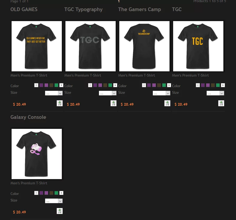 The Gamers Camp Merchandise