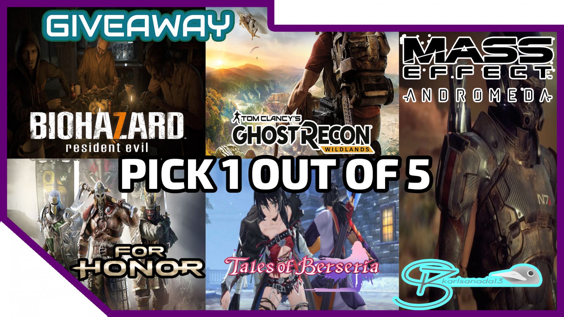 Steam Huge Giveaway 2 Tales Of Berseria Mass Effect Andromeda Resident Evil 7 For Honor Tom Clancy S Ghost Recon Wildlands 1st Quarter 17 The Gamers Camp