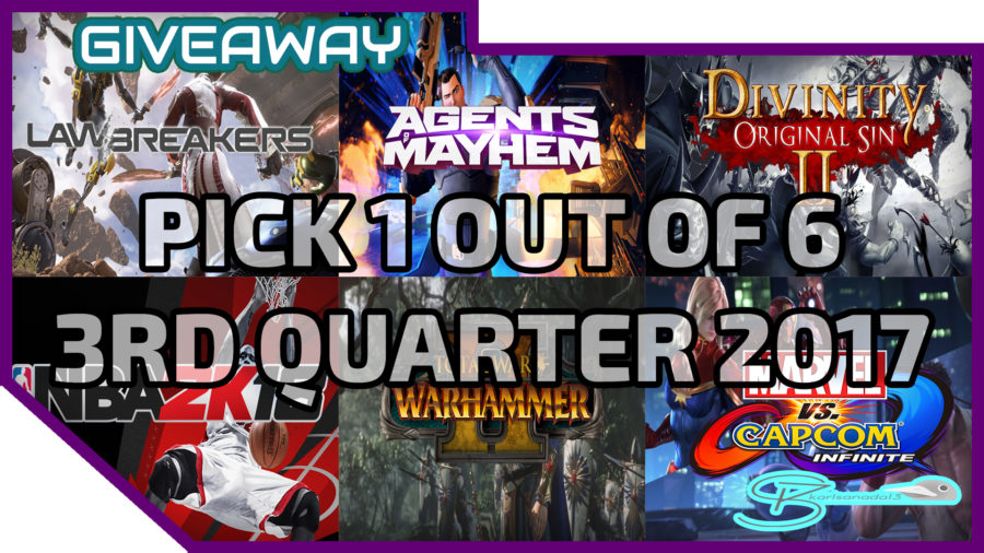 [STEAM HUGE GIVEAWAY #4] Lawbreakers / NBA 2K18 / Marvel vs Capcom: Infinite and more | 3RD QTR 2017