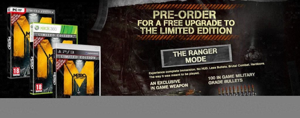 Metro Last Light Pre order scam