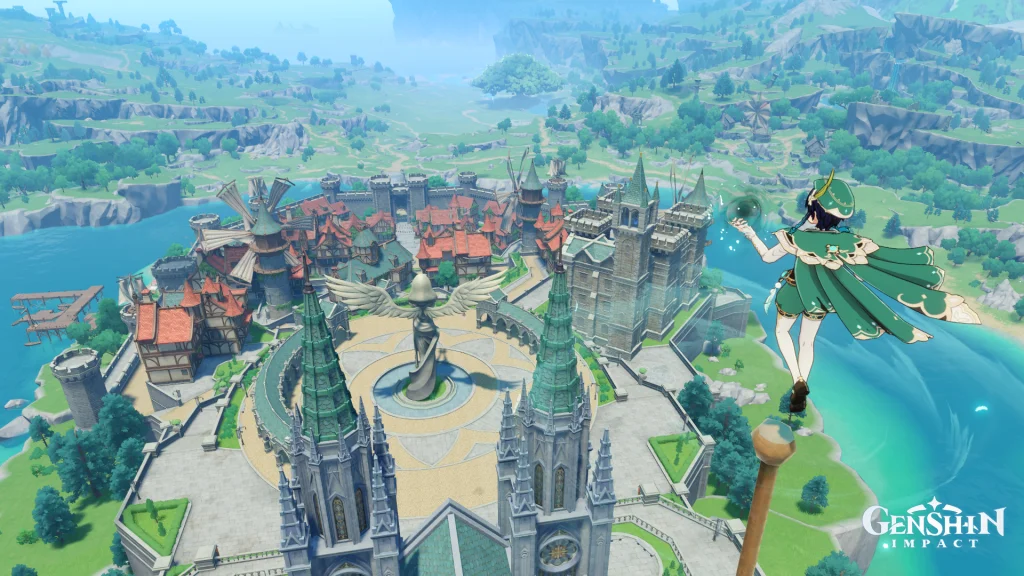 Venti Screenshot over Mondstadt Venti Screenshot over Mondstadt